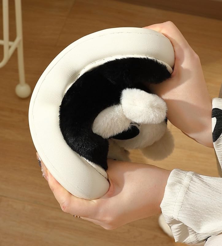 Skeleton Fuzzy Slippers Grunge Aesthetic Slippers for Women Funny Cute Winter House Slippers Indoor Fluffy Slippers2