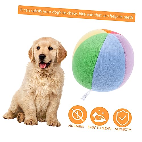 Yardwe Quietschspielzeug Für Hunde Interaktiver Kauball Aus Plüsch Gefüllter Ball Für Kleine Und Große Hunde Spielerisches Hundespielzeug Zum Quietschen Und Kauen