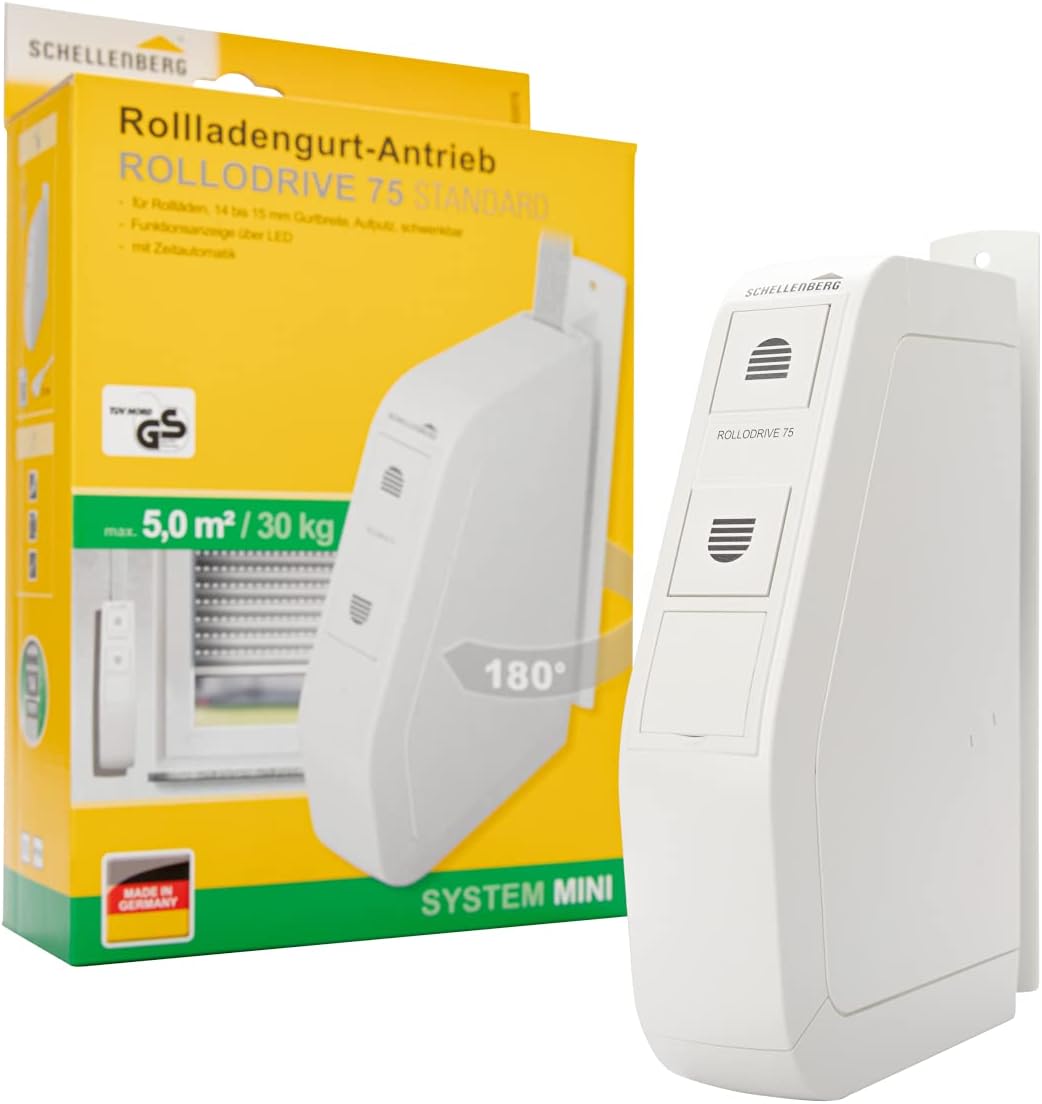 Avvolgitore A Nastro Schellenberg Per Tapparelle - Orientabile 180&deg;, Bianco, Con Nastro 5m