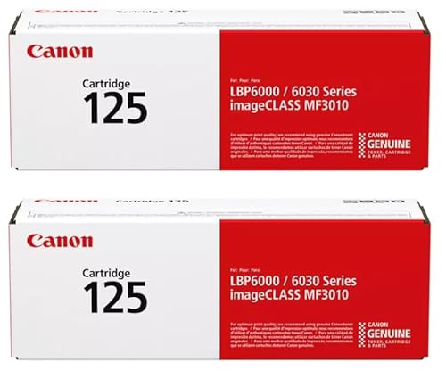 Canon CRG-125 Black Toner Cartridge, 3484B001AA, 2-Pack