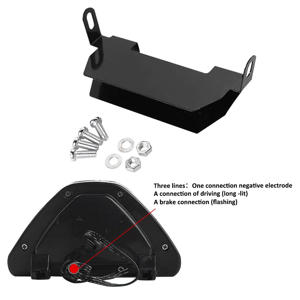 Riloer Luce freno posteriore auto, 12V Universale 12 LED Terza luce stop, Luce stroboscopica Fendinebbia, Luce rossa e guscio rosso