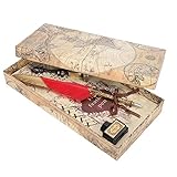 Ligero: Ligero y muy cómodo de sostener, el juego de plumas es muy conveniente para practicar la caligrafía o escribir. El juego de plumas coincide con el soporte de la pluma de metal, la artesanía exquisitamente tallada, con textura y hermosa.