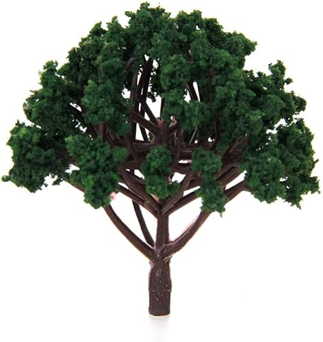 Miniatura 7 de Sewroro 20pcs Escala Árboles Modelo Paisaje Árboles Modelo Miniatura Árbol Mini Diorama Árboles Tamaño Mixto Verde Oscuro