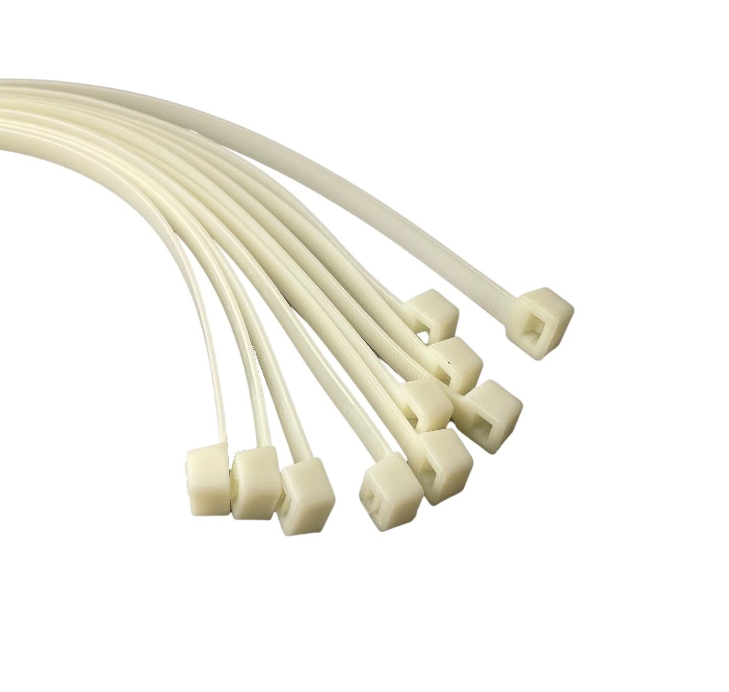On1shelf White On1shelf® Cable Ties, 900Mm X 12.0Mm, 35.4" Tie Wraps, Strong And Long Nylon Zip Ties (20, )