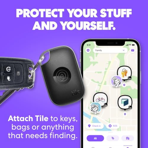 undefined Tile by Life360 Pro - Powerful Bluetooth Tracker, Key Finder and Item Locator for Keys Bags, and More. Both iOS and Android Compatible. Phone Finder. 4-Pack (Black/White) の商品画像 1