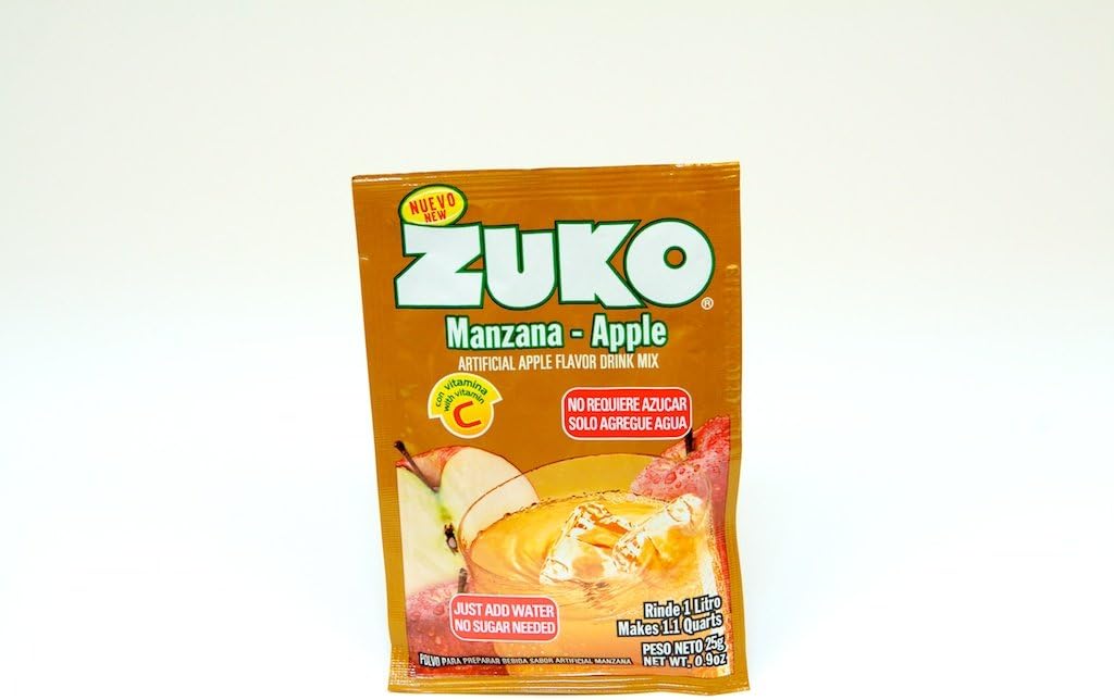 Zuko Apple Flavor Powder Mix Drink 0.9 oz (1 Liter