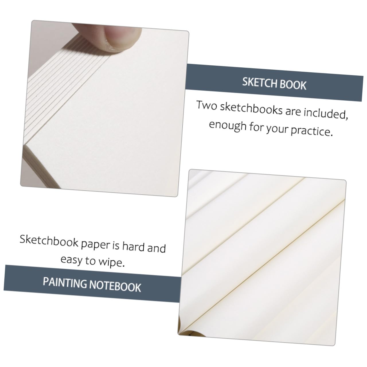 SUPVOX Carnet de Dessin 2pcs Papier pour Étudiants, Bloc-notes Design Unique pour Dessin et Peinture Artistique