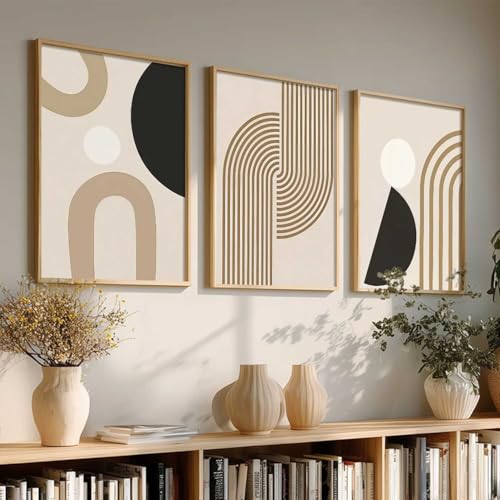 Image of kotart Boho Art Home Decoration Painting | Paintings With Frame For Living Room Bed Room Hotel Wall Decor Digital Reprint Set of 3 (10X13 inch)