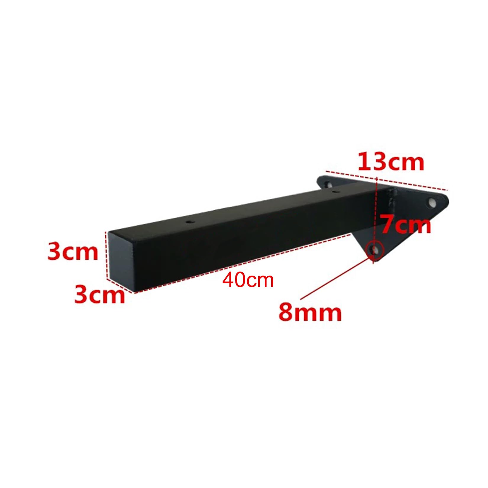2 Piezas Soportes para Estantes Pesados,Palomilla para Estanterías de Pared,Escuadras Estanterias Metalicas para Estanterías Cocina Exhibición Pared,con Tornillos (40cm,Negro)