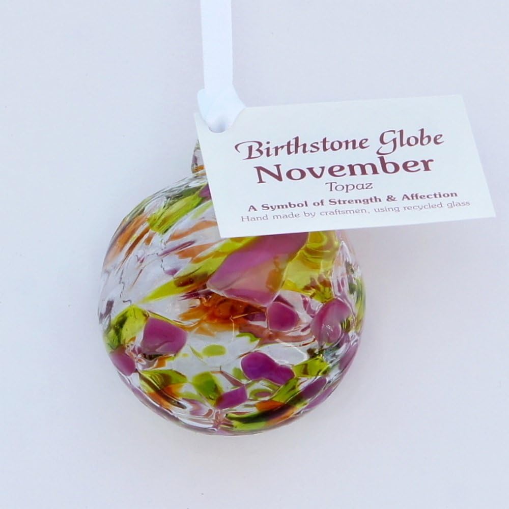 November Birthstone - Topaz - Friendship Globe - Small