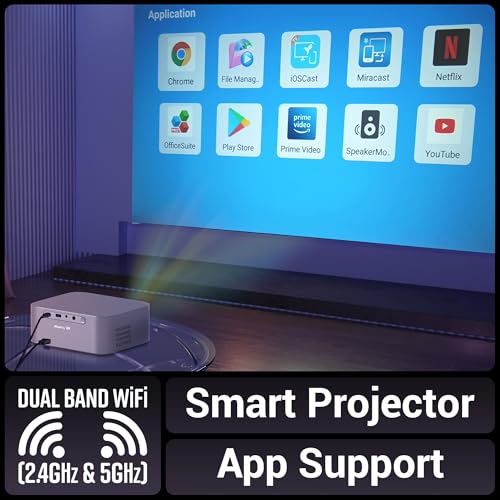 ZEBRONICS PIXAPLAY 25, Smart Projector, 1080p, 5500 Lumens, 200" Screen Size, Quad Core, Auto [ Focus | Keystone | Obstacle Detection | Screenfit... - Image 4