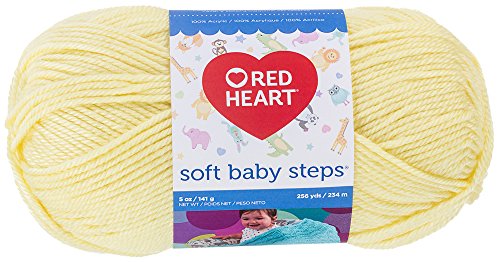 Image of RED HEART E746.9200 Soft Baby Steps Yarn, Solid, Baby Yellow