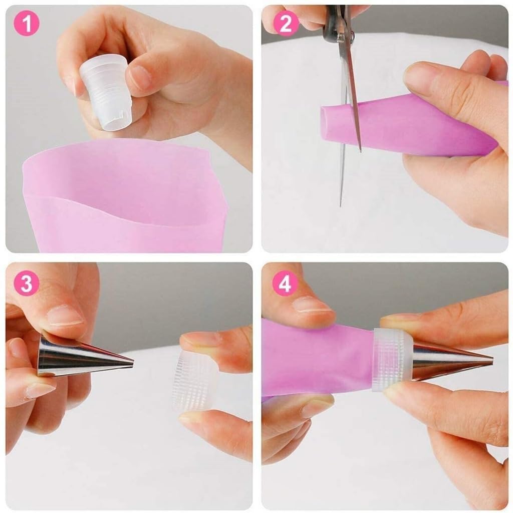 Set di Utensili for Torte da 70 Pezzi. Strumento for cuocere Torte con Bocca di Fiori