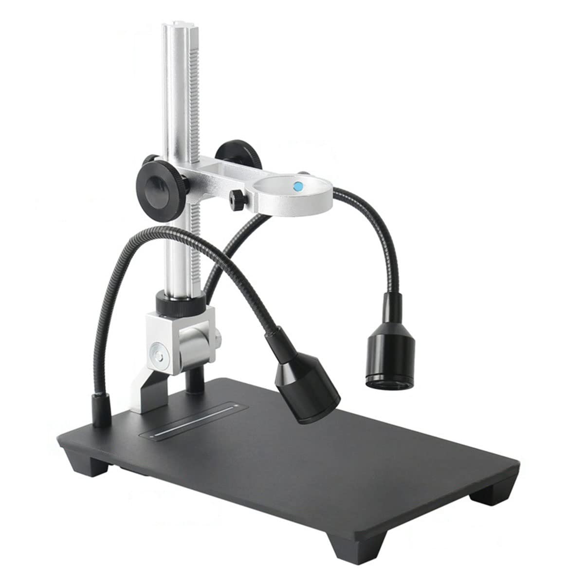 Microscope 16MP 1080P Digital Industry Microscope Camera, 208X Zoom 7 Inch Magnifier Metal Stand(B)