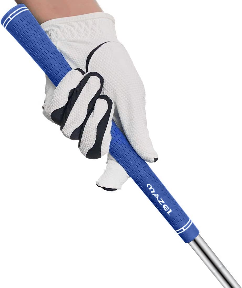 MAZEL Rubber Golf Grips Set of 10 - Midsize/ Standard Non-Slip Performance All-Weather Golf Club Grips for Driver,Chipper,Iron,Hybrid