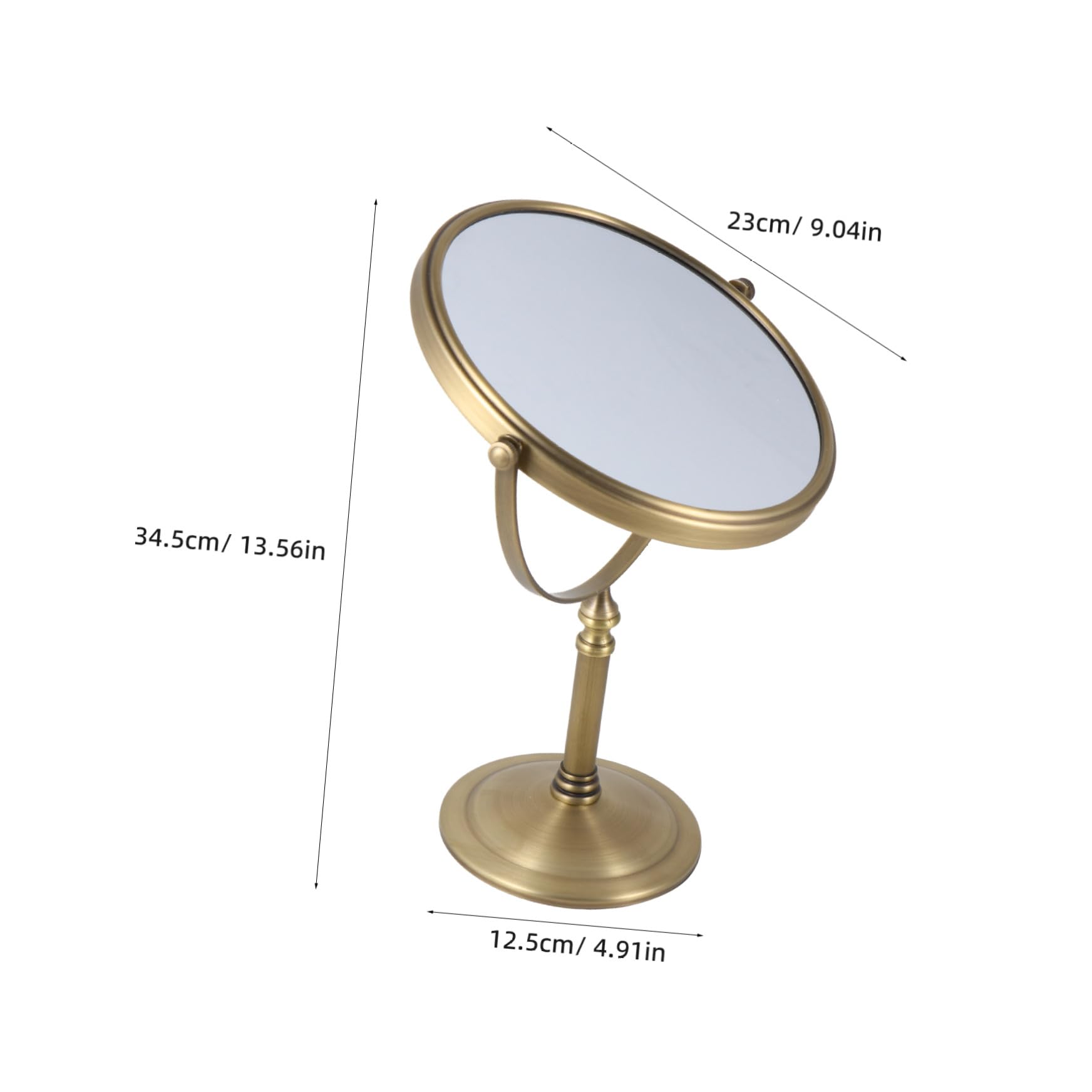 Didiseaon Espejo De Maquillaje De Mesa y Espejo De Aumento De Doble Cara, 1 Unidad, 8 Pulgadas, Aumento 7X, Estilo Antiguo, para Mujer, Uso Hogar, Base Antideslizante