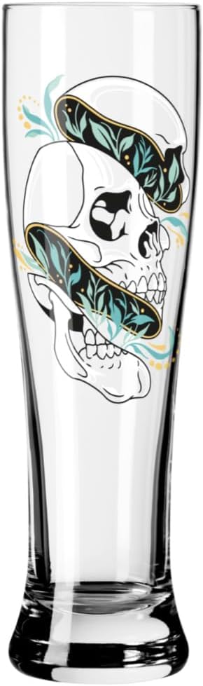 RITZENHOFF 3481016 Wheat Beer Glass 500 ml Set of 2 Brauchzeit Series 2 Pieces with Wild Animals Motifs Made in Germany