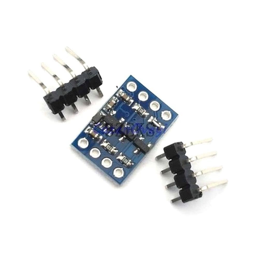 UART - Convertidor de nivel lógico IIC de cuatro canales, módulo bidireccional de 5 V a 3 V para chip IC, 5 unidades