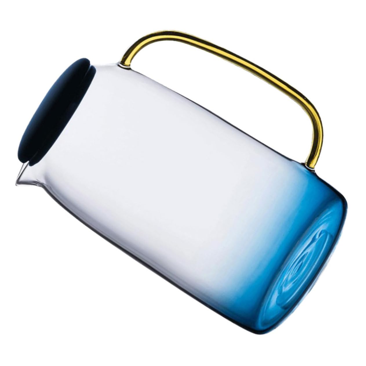 Jarra de Agua Resistente al Calor de Vidrio Jarra de Agua Hogar con Tapa para Preparar y Servir Bebidas Frías Jugo o Tés la Cocina o Sala de Estar