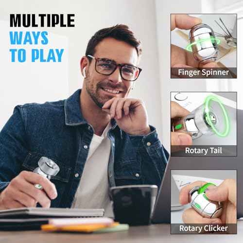 Image of Dilabnba Atomic Bomb Fidget Spinner Toy for Kid Adult, Metal Fidget Spin Sensory Focus Gyro Toy, Fingears Party Stuff EDC Office Desktop, Gifts for Men Women(Sliver)