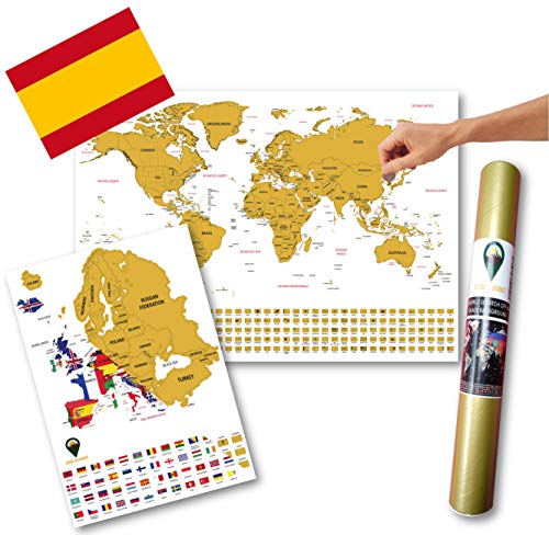 Global Walkabout ESPAÑOL - Mapa del rasguño mundial y mapa de rasguño...