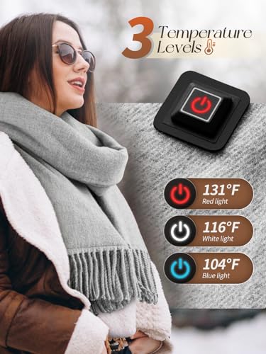 Eventek Heated Scarf for Men/Women with 5500mAh Battery, 3 Temperature Settings Battery Operated Heater for Winter2