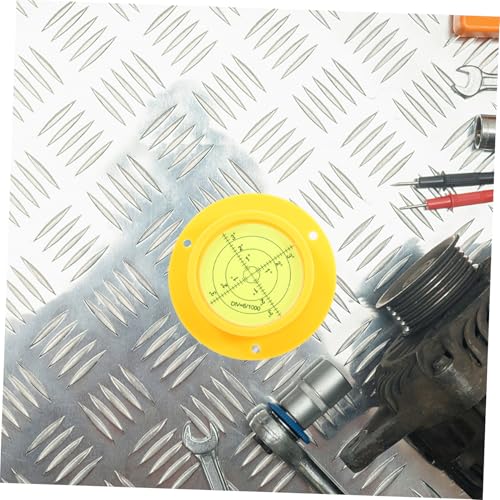 Nivel circular amarillo SHINEOFI con base para trípode de caravanas y neveras 3