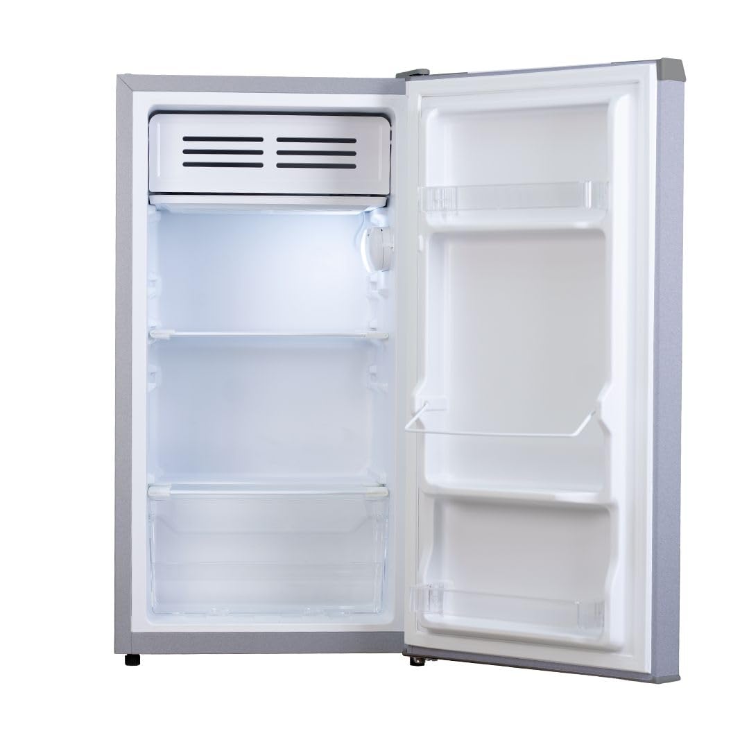 PYRAMIDEA Réfrigérateur Capacité Totale 100 Litres bruts, Porte réversible, pieds réglables Classe E Couleur Silver FRG104S