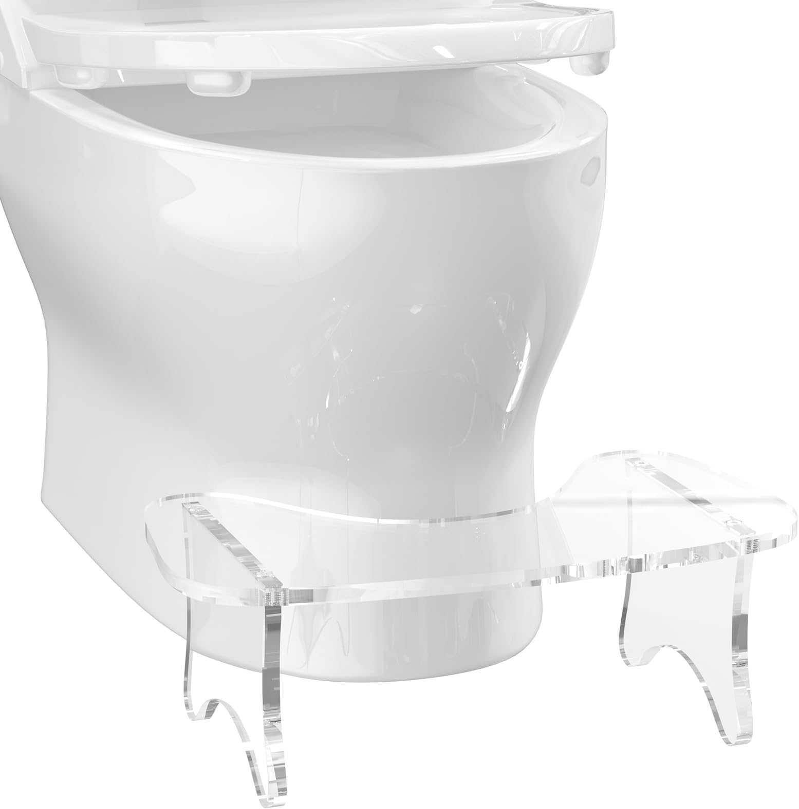 GUARDMATE APS Acrylic Potty Stool Toilet Stool, Clear