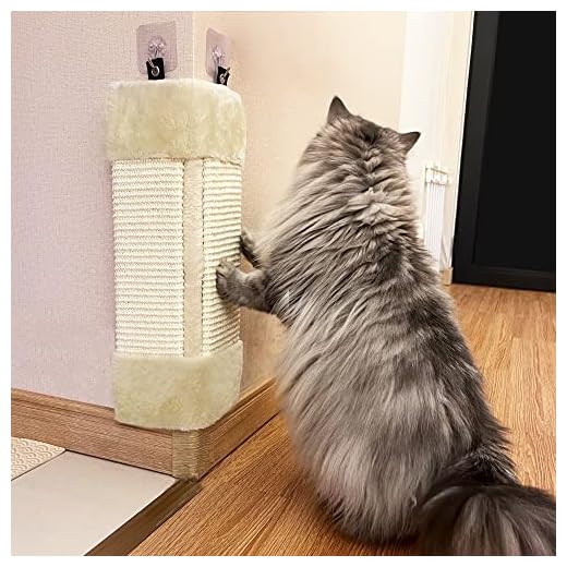 Wall Mounted Corner Cat Scratcher Pads Wall Corner Cat Scratcher Pad ​Natural Sisal Plush Scratching Durable Board Pet Pad for Furniture Sofa Door Protectio