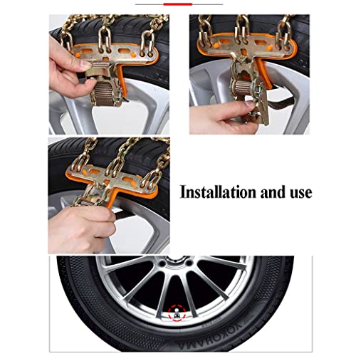 Chaînes à neige pour SUV et voiture, kit de chaînes réglables