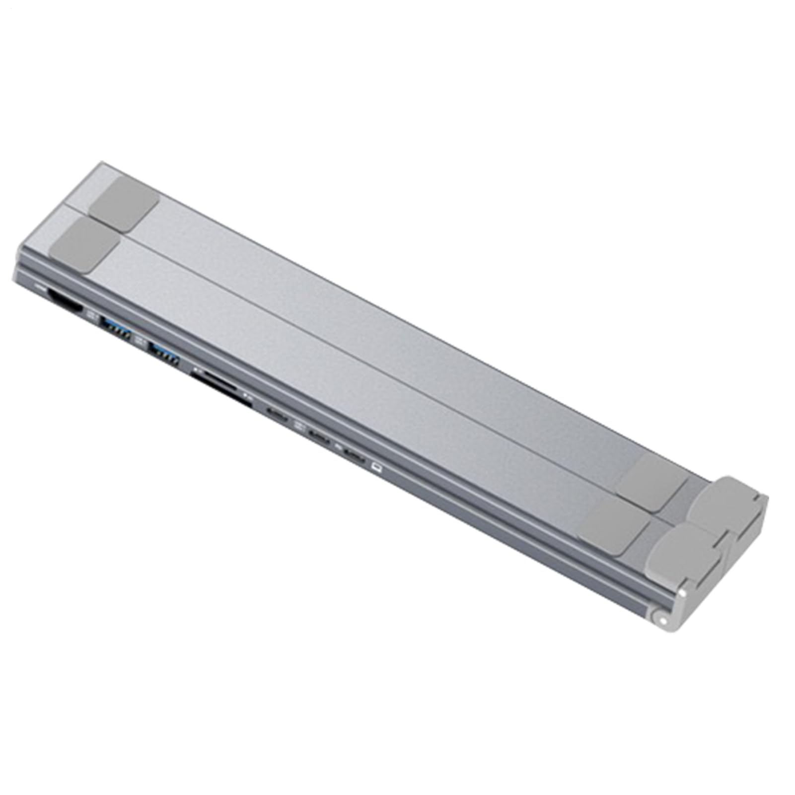 Supporto Con Docking Station Per Laptop 8 in 1 Hub Multiporta Alzatavolo | Supporto Pieghevole per Computer Portatile per Casa Ufficio Viaggio e Scrivania per Notebook