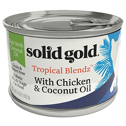 Image of Solid Gold Tropical Blendz Wet Cat Food - Chicken Pate in Coconut Oil - Canned Cat Food, 32 Pack