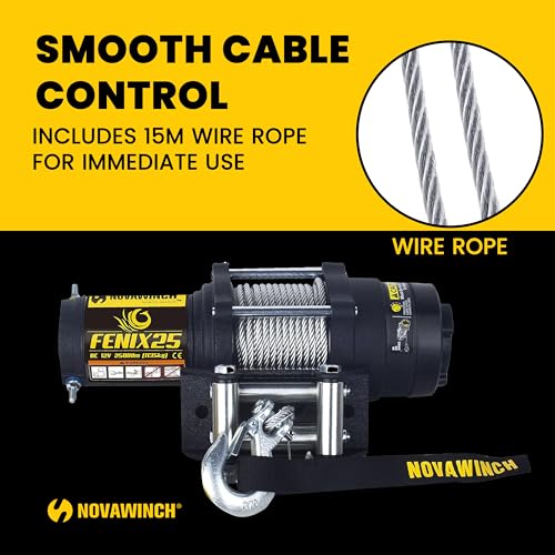 Fenix 2500 Winch Eléctrico Cable de Acero 2500 lb 12 Volt miniatura 5