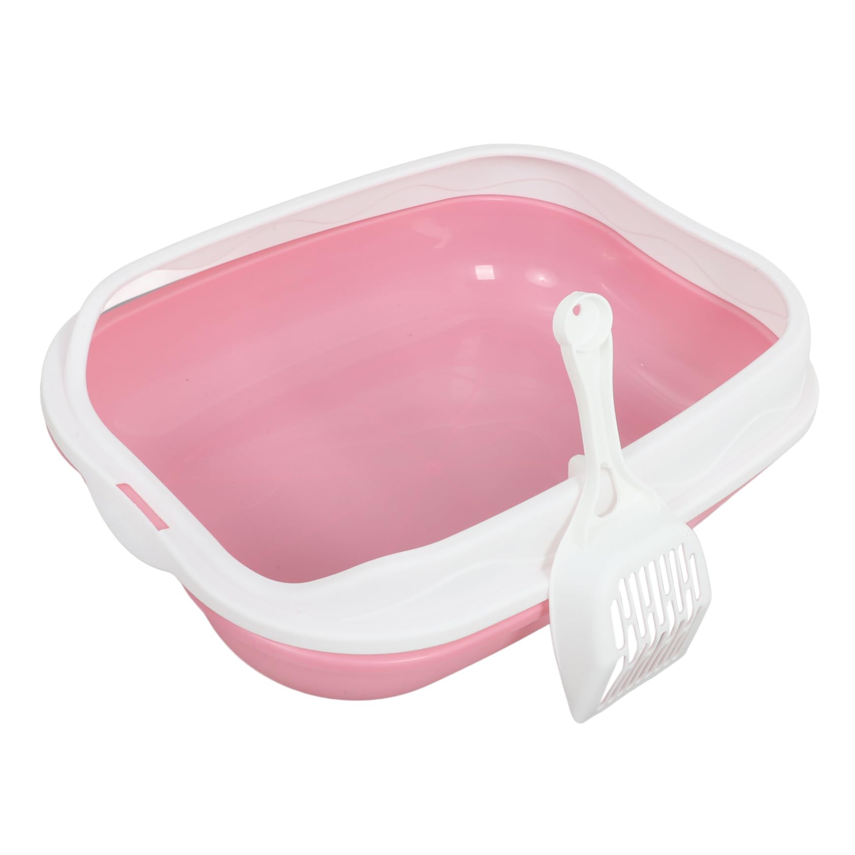 Sosoport 1 Set Splashing Cat Litter Box for Kittens and Small Cats Semi Closed Design with Removable Cleaning Basin Durable and Easy to Maintain for Keeping Your Home