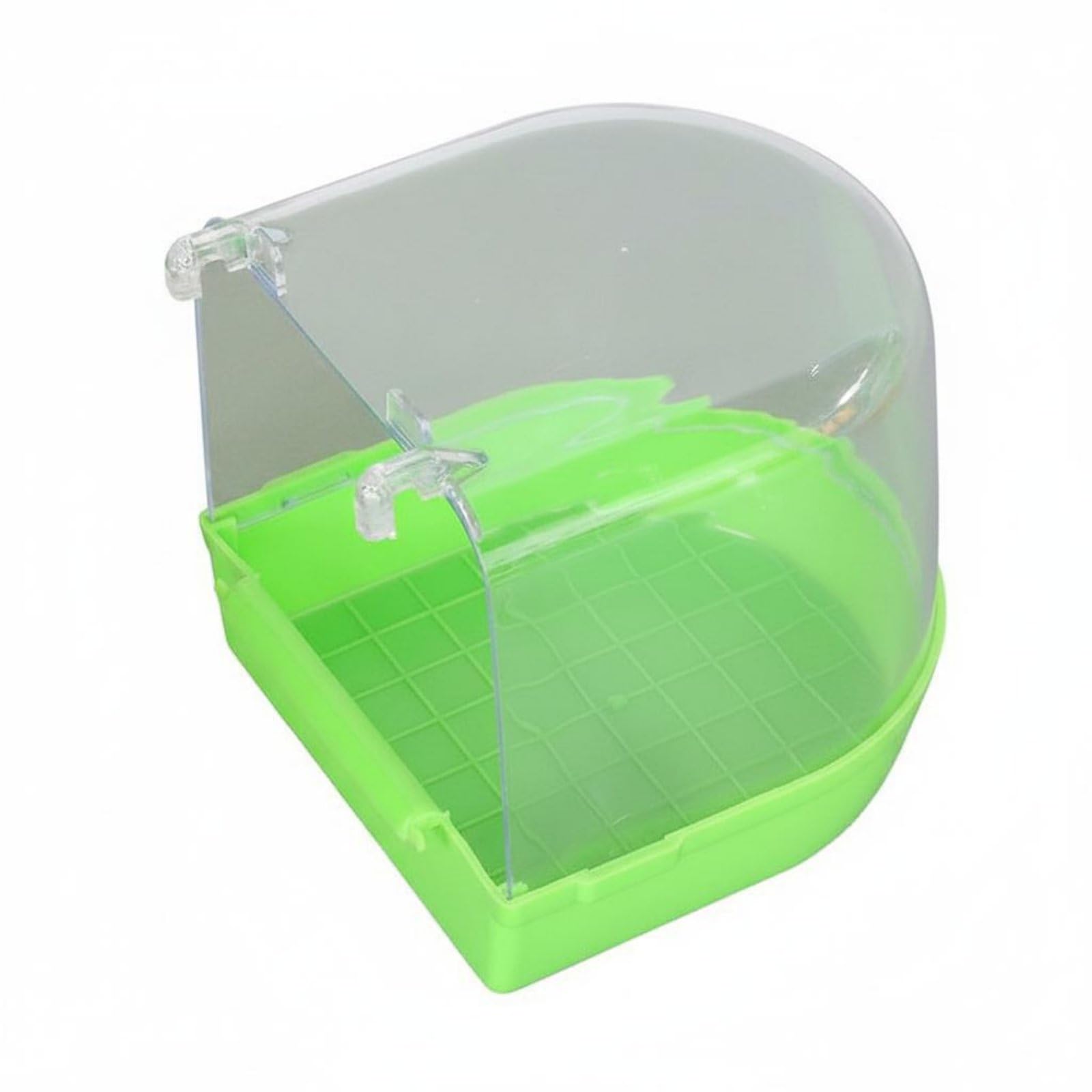 Parrot Bathing Tub Easy to Clean Parrot Bathing Enclosure Clip on Design Bird Bathing Tub, Green-image-44