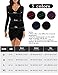 Imagen de Niwicee Vestido Mujer Vestido Lápiz Elegante Velvet Ruchado Vestidos de Cóctel V Cuello Manga Larga Wrap Dresses Damas Vestidos de Bodycon para Fiesta Cóctel Casual