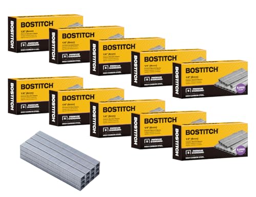 Agrafes standard Bostitch 6,35 mm anti-enrayement pour dossiers de bureau