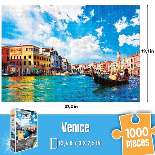 RONDA Europe Classics 3-Pack Rompecabezas de 1000 Piezas para Adultos | 3 monumentos icónicos europeos, imagen de referencia QR, piezas de corte de precisión, arte inspirado en viajes, diseños para exhibir miniatura 6