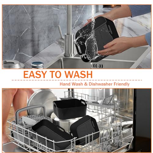 Silikonform für Ninja Heißluftfritteuse, Ninja Foodi Heißluftfritteuse Zubehör für AF500EU, Silikoneinsatz Air Fryer Accessories für Dual Zone Heißluftfritteuse, Wiederverwendbar (3PCS)