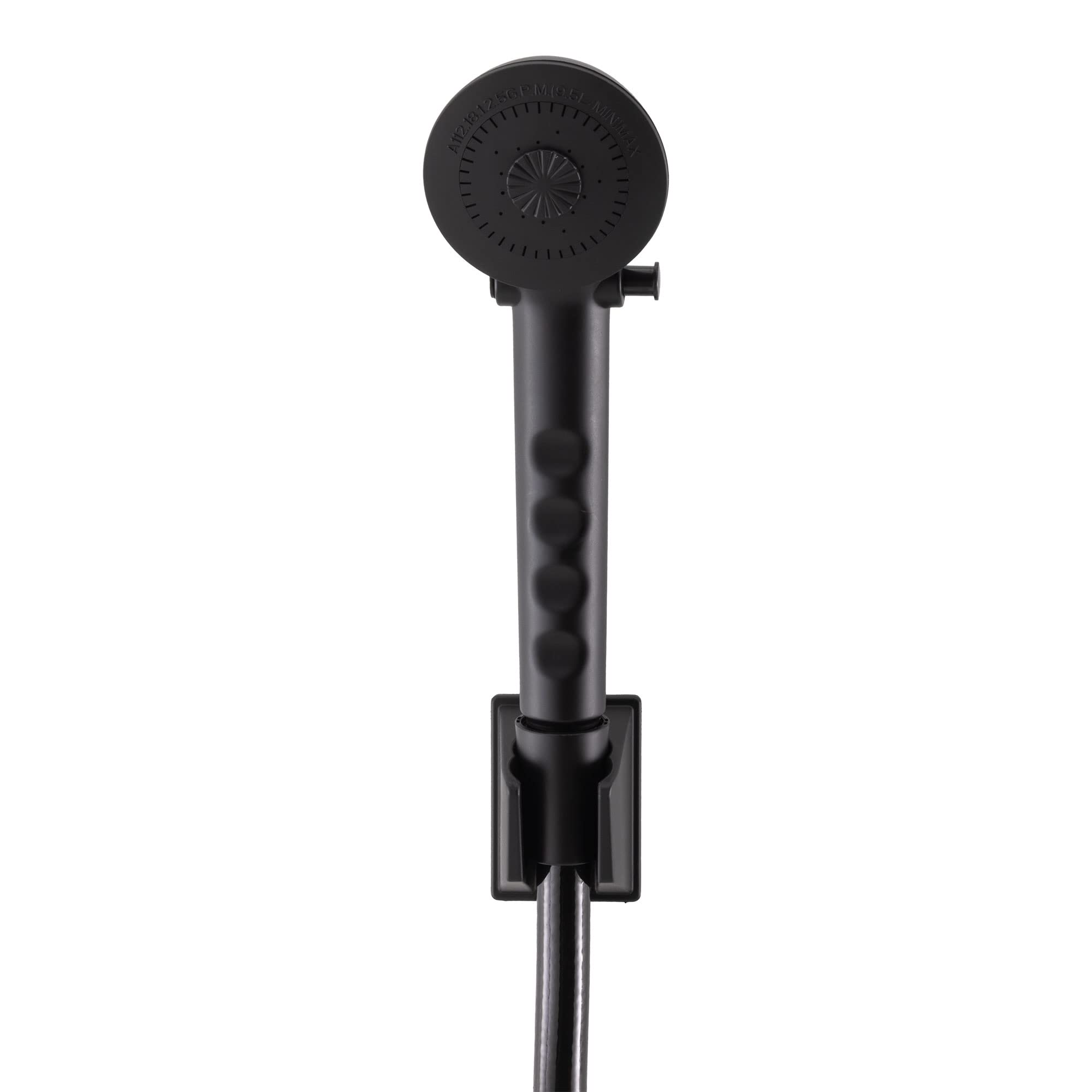 RecPro RV Handheld Shower Head With Hose & Shut-Off Valve – Matte Black Finish