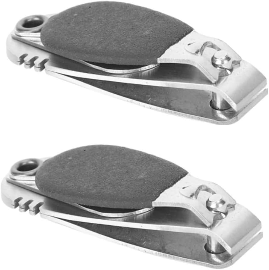 2-Pcs Stainless Steel Fishing Line Cutters – Multi-Purpose Clippers for Freshwater & Saltwater Angling, Portable & Durable Tool with Rubber Grip