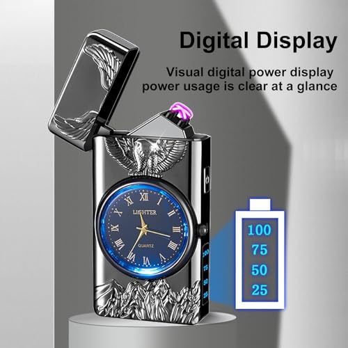 Encendedor eléctrico recargable plasma con pantalla LED miniatura 3