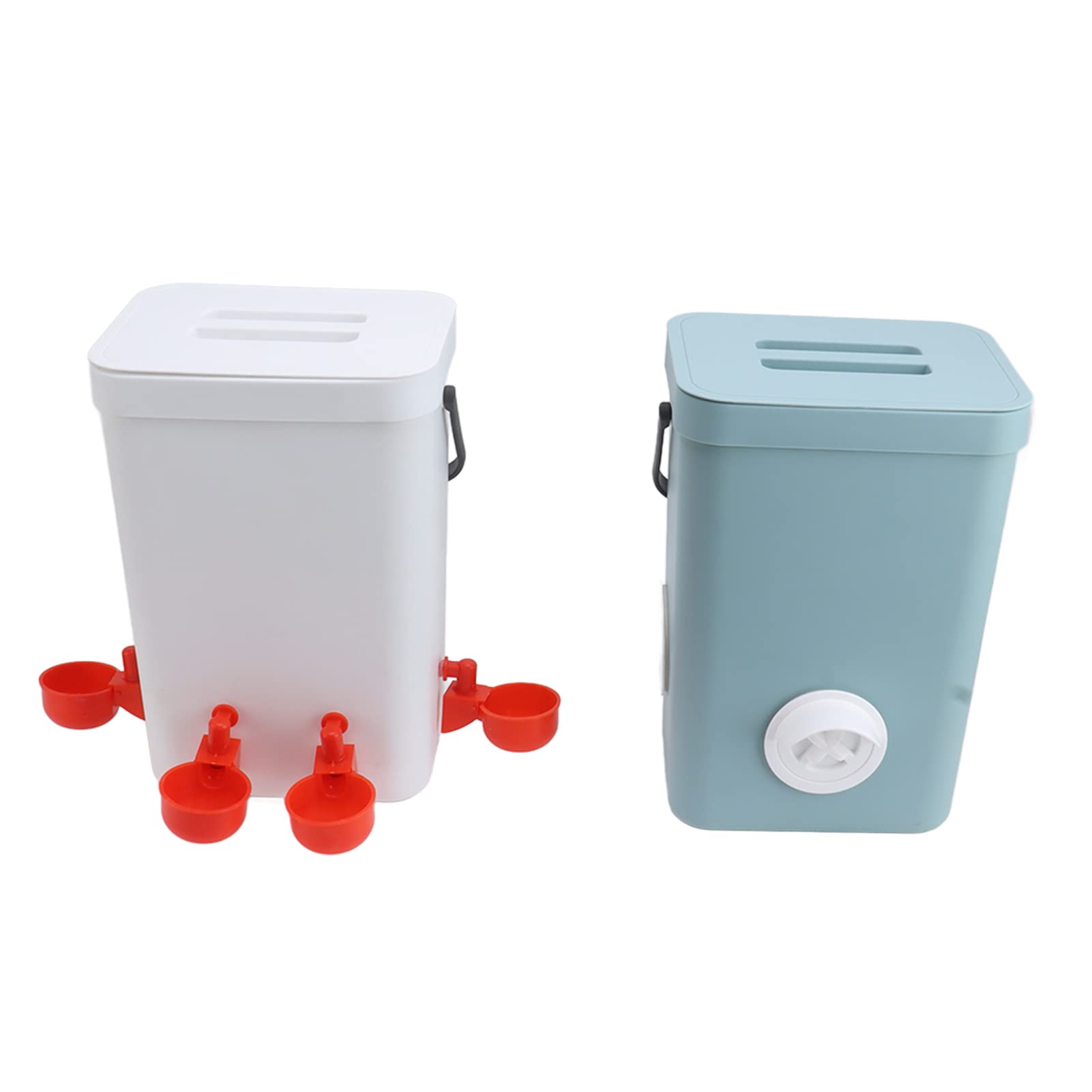 Kit de Comedero Automático para Aves de Corral, Bebederos con Descargadores, Cubierta Impermeable para Pollo, Patito, Pájaro y Loro