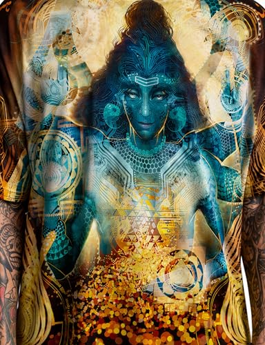 Image of STAND OUT All Over Printed Shiva, Krishna, Hanuman, Kali, Ram and Ravana, Ramayan, Bagavath Githa, Buddha Religious, Spiritual, Hindu Gods T-Shirts