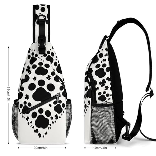 Mochila deportiva de pecho con diseño Dog Paw Print Love Heart miniatura 2