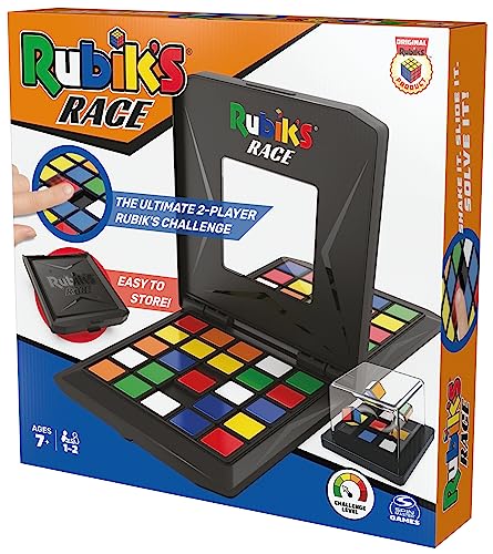 Rubik's Cube - Rubiks Race Version Classique - Jeu De Société Classique 3X3 Rubiks Cube - Stratégie Ultime Face à Face - Jeu Casse-Tête Adulte Et Enfant - Jouet Enfant 7 Ans Et +