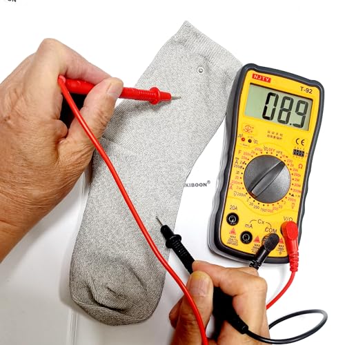 Image of Conductive Silver Fiber Grounding Socks Faraday Cage Release Static Electricity,1 pair(Includes 1 Grounding Wire)
