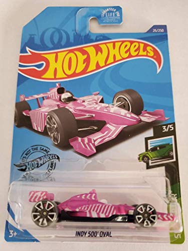 Hot Wheels 2020 Speed Blur Indy 500 Oval, Pink miniatura 1