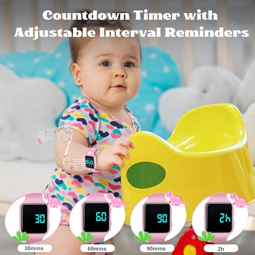 Image of Toddler Potty Training Set - Potty Training Watch with Musical /Vibration Alerts, Fun Board Book, Progress Chart & Reward Stickers - Interactive Toilet Learning Kit for Boys and Girls Ages 2-5